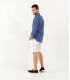 JONAS - Plain linen shirt indigo