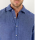 JONAS - Chemise unie lin indigo
