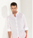 JONAS - Casual linen shirt, white 