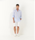 JONAS - Casual linen shirt, light blue