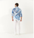 KANYE - White floral print linen shirt