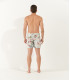 LUKA - Short de bain imprimé fleurs japonaises aqua
