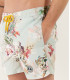 LUKA - Short de bain imprimé fleurs japonaises aqua