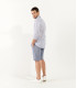 RAY - Linen thin stripes shirt blue