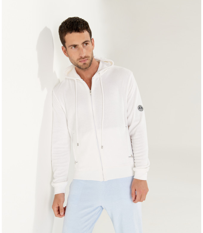 COTTON HOODIE SACHA WHITE