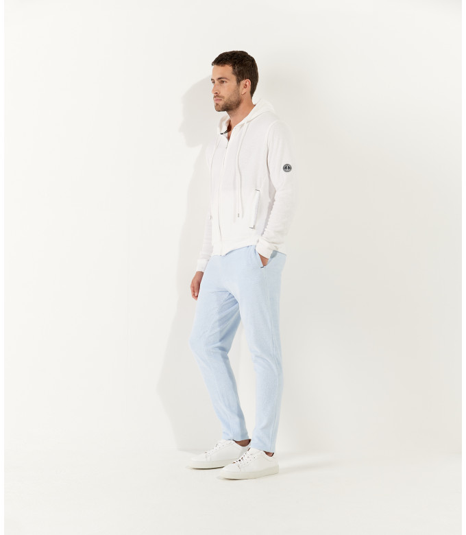 Veste capuche sacha éponge blanc