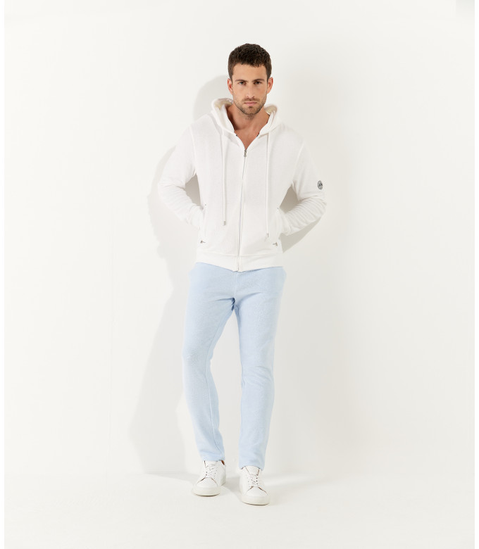 COTTON HOODIE SACHA WHITE