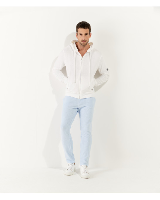 COTTON HOODIE SACHA WHITE