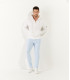 COTTON HOODIE SACHA WHITE