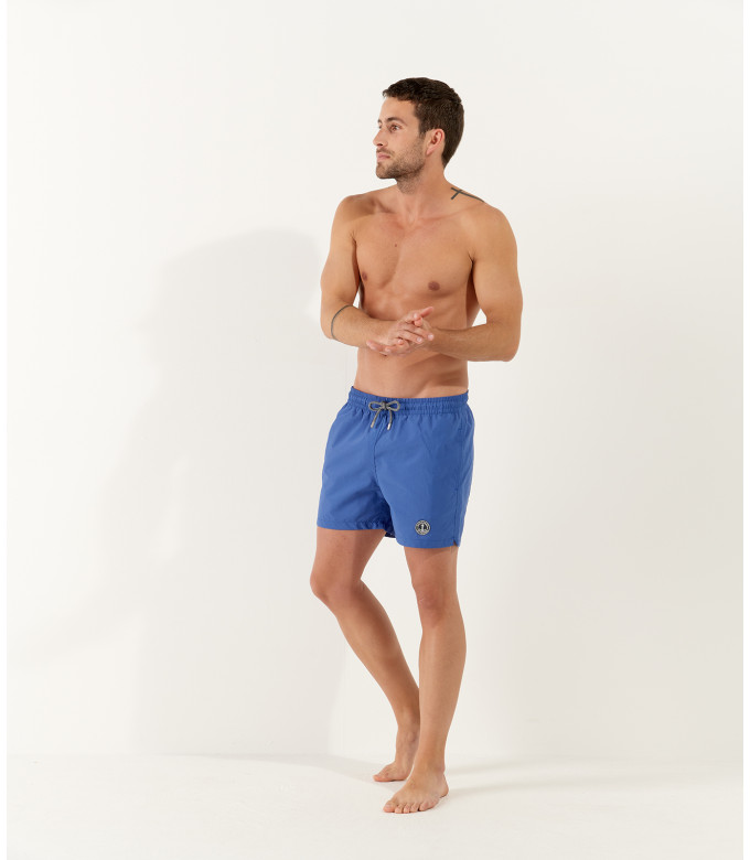 SOFT - Plain indigo swim shorts