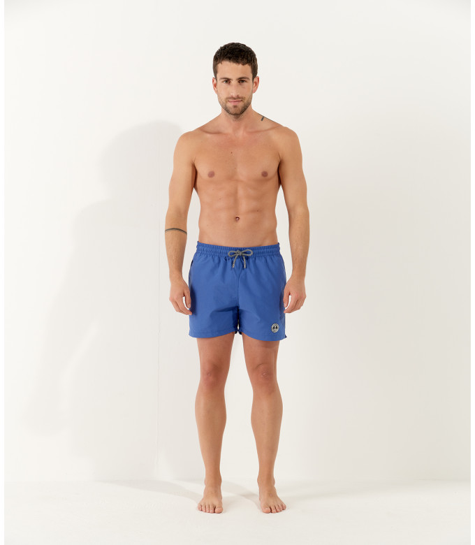 SOFT - Plain indigo swim shorts