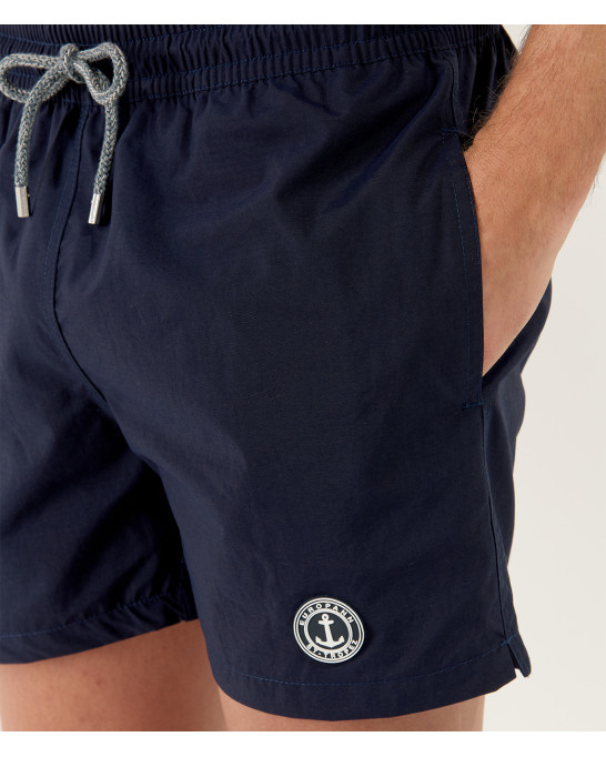 SOFT - Plain navy blue swim shorts