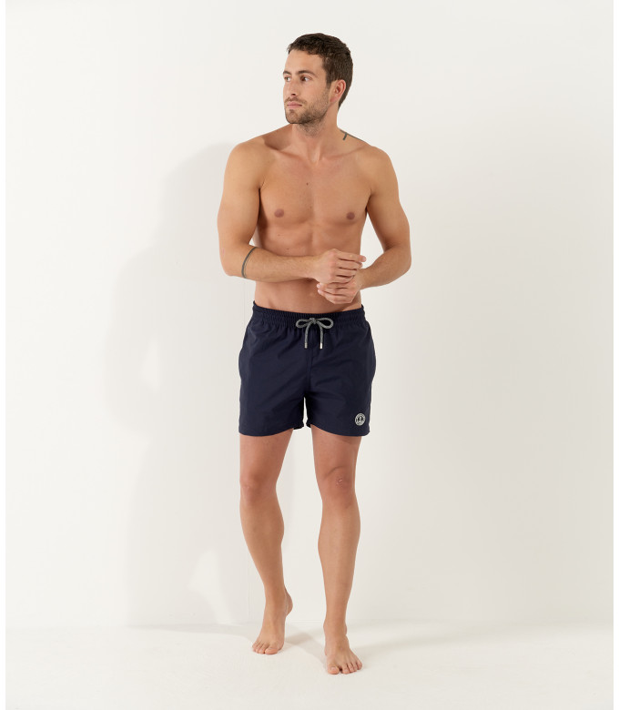 SOFT - Plain navy blue swim shorts