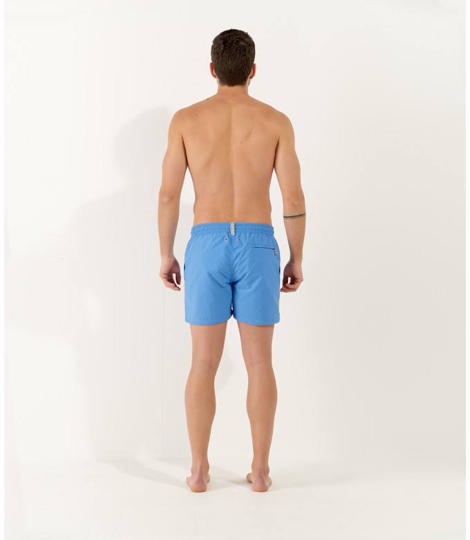 SOFT - Short de bain uni bleu océan