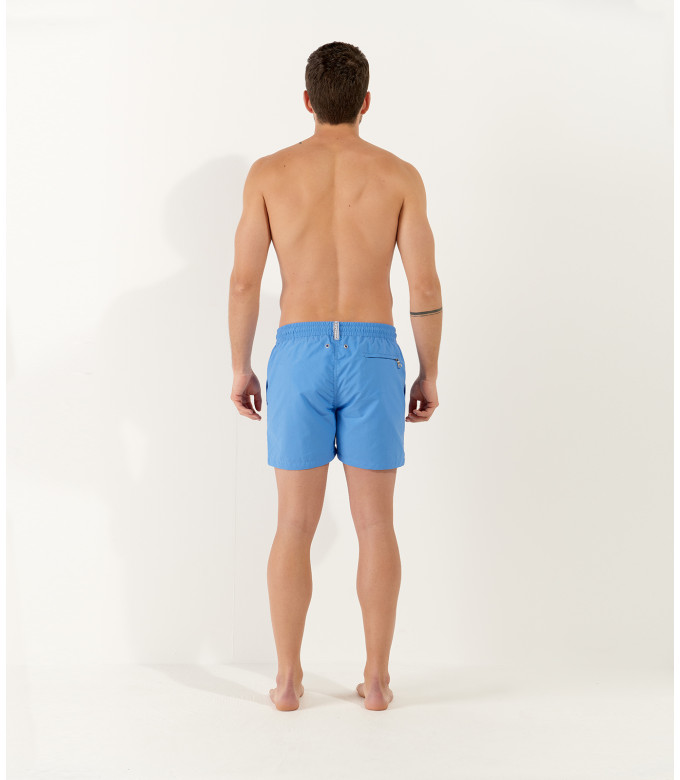 SOFT -  Short de bain uni bleu océan