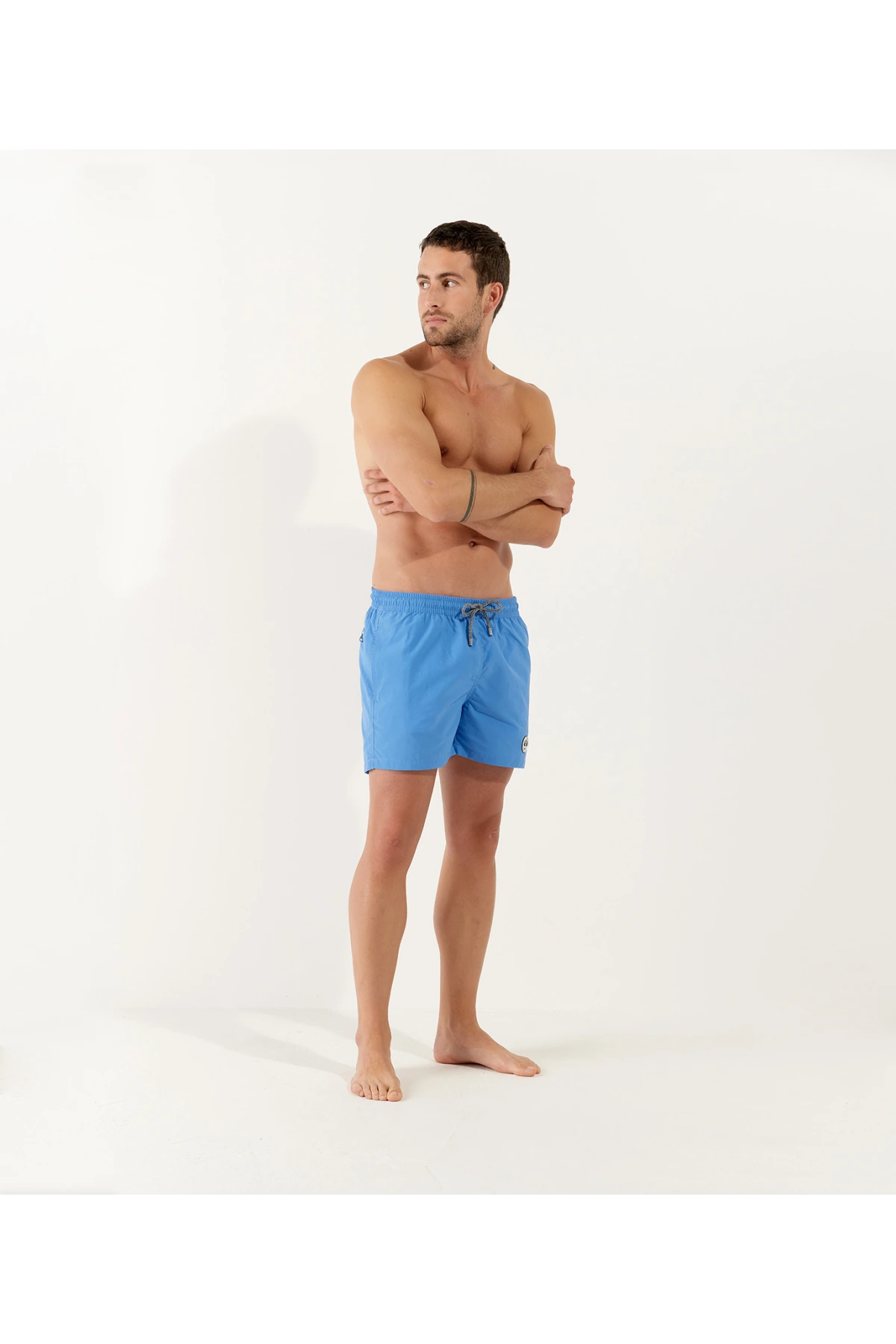 SOFT - Plain ocean blue swim shorts