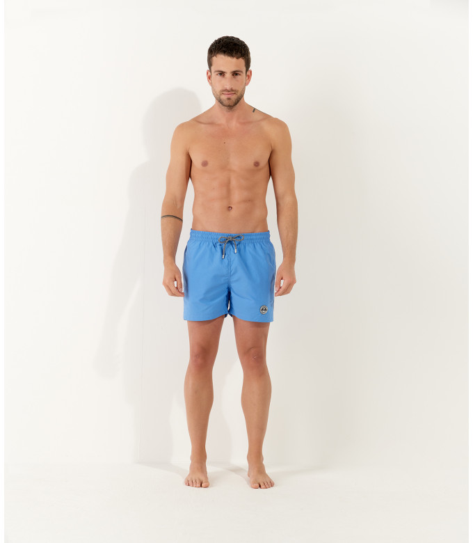 SOFT - Short de bain uni bleu océan