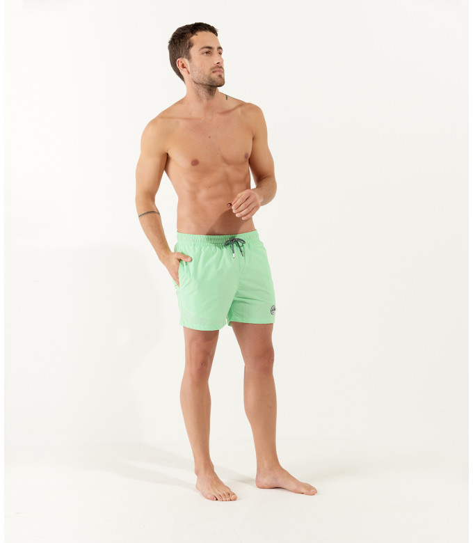 SOFT - Plain lime green swim shorts