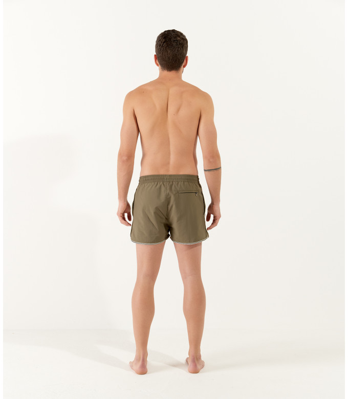 TOM - Short de bain uni kaki