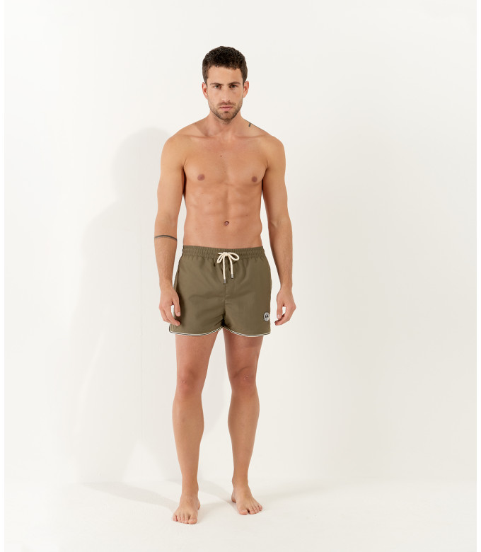 TOM - Short de bain uni kaki
