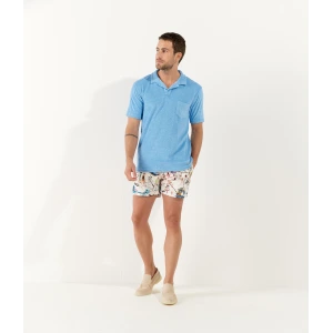 TOWELLING POLO MITCH OCEAN BLUE