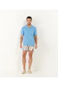 TOWELLING POLO MITCH OCEAN BLUE