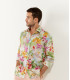 TAYLOR - Chemise en lin imprimée fleurie estivale coloris multi