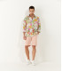TAYLOR - Chemise en lin imprimée fleurie estivale coloris multi