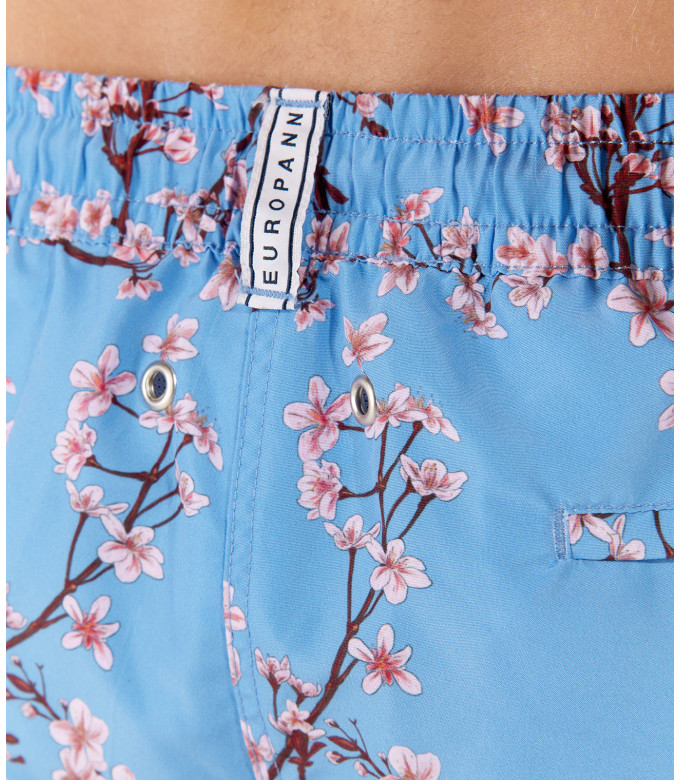 THEO ocean Japanese flower print swim shorts