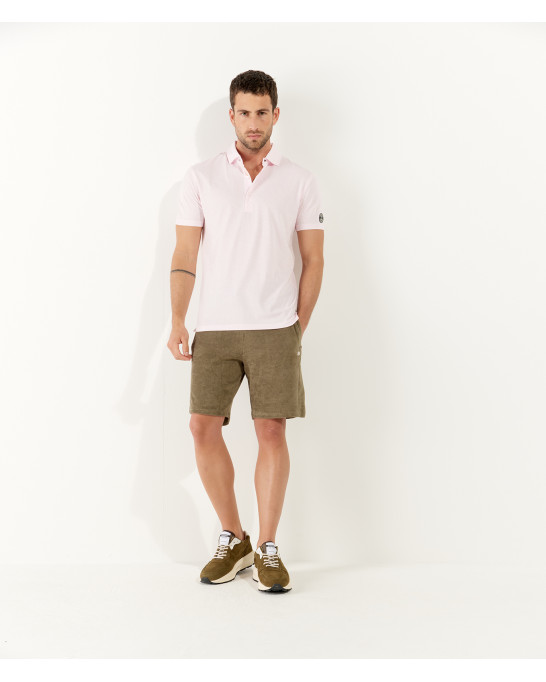WESTON - Polo jersey en coton, rose