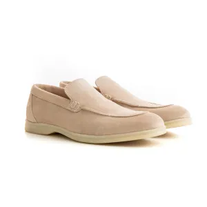 CAPRI - Mocassins en cuir nubuck beige