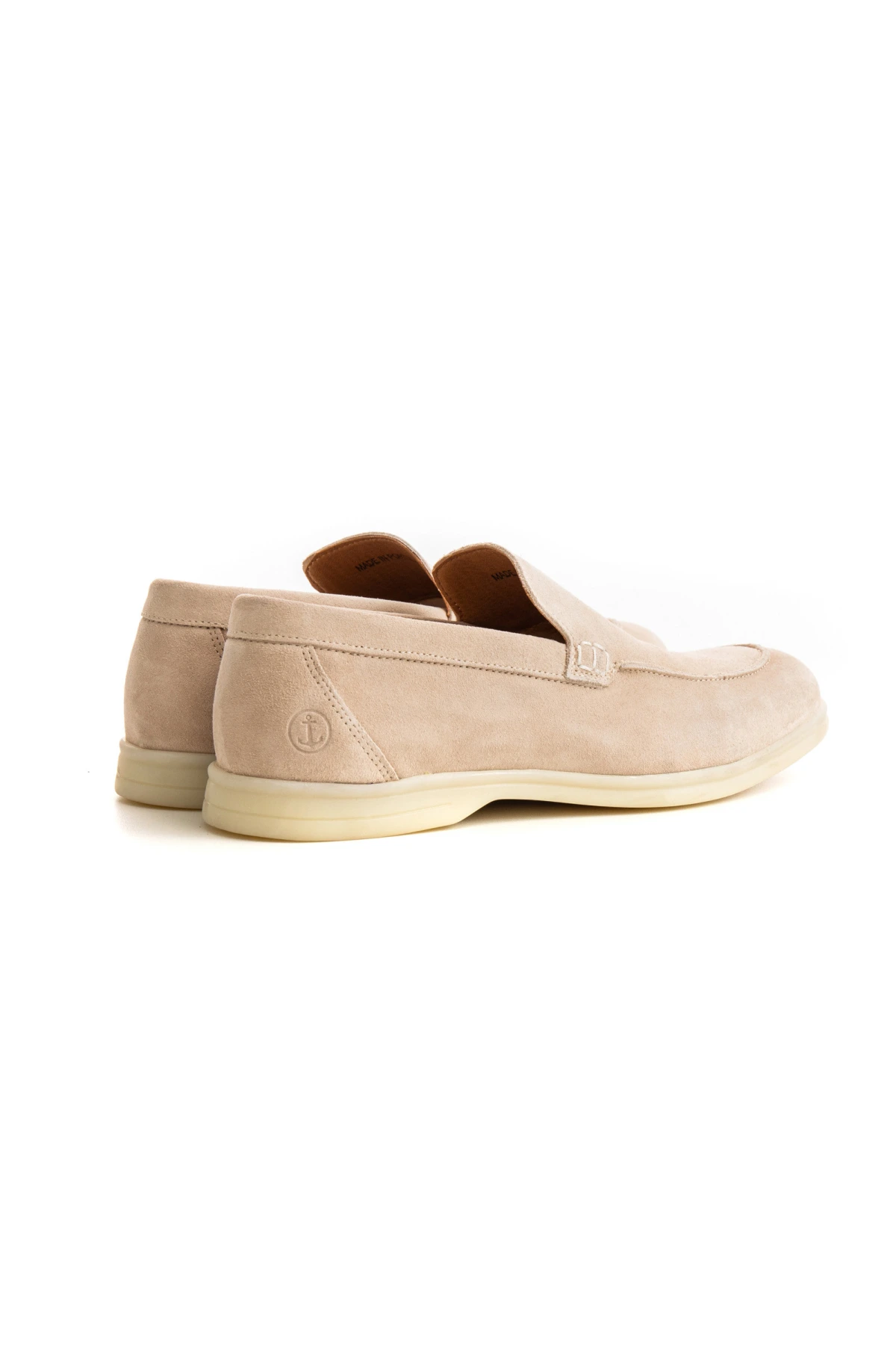 CAPRI - Beige nubuck leather loafers