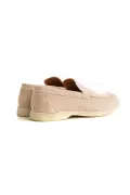 CAPRI - Mocassins en cuir nubuck beige