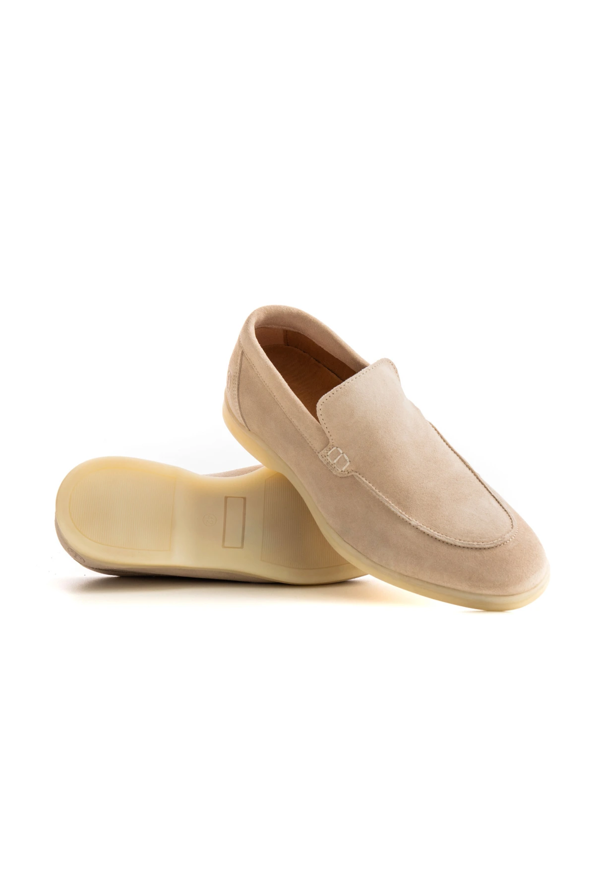 CAPRI - Mocassins en cuir nubuck beige