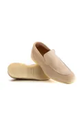 CAPRI - Mocassins en cuir nubuck beige