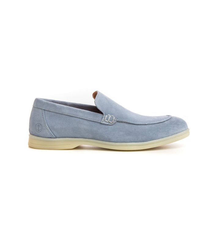 CAPRI - Mocassins en cuir nubuck ciel