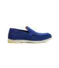 CAPRI - Mocassins en cuir nubuck indigo