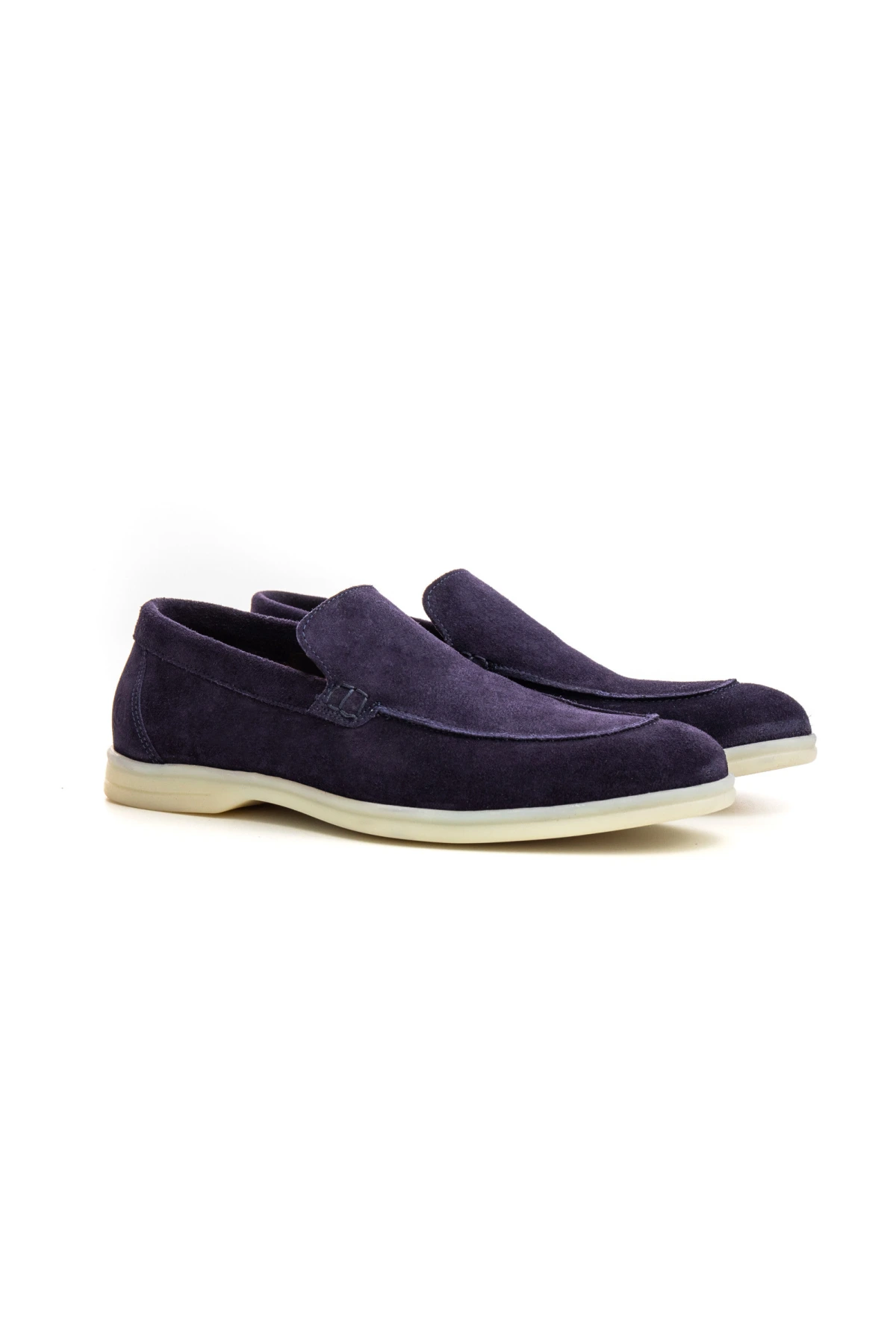 CAPRI - Mocassins en cuir nubuck marine
