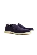 CAPRI - Mocassins en cuir nubuck marine