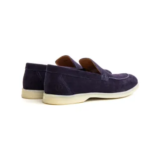 CAPRI - Mocassins en cuir nubuck marine