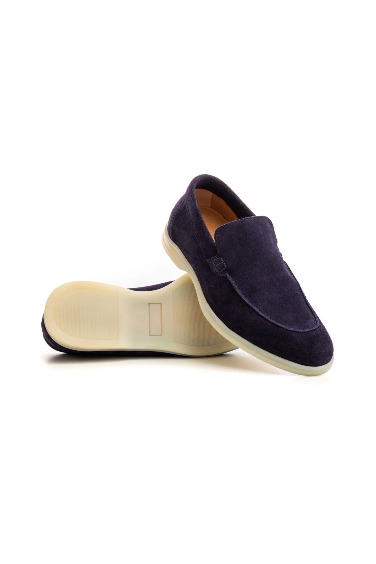 CAPRI - Navy nubuck leather loafers