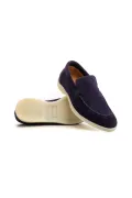 CAPRI - Mocassins en cuir nubuck marine