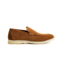 CAPRI - Moka nubuck leather loafers