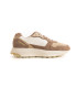 FIRE - Low top beige chunky sneakers in nubuck leather