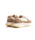 FIRE - Low top beige chunky sneakers in nubuck leather