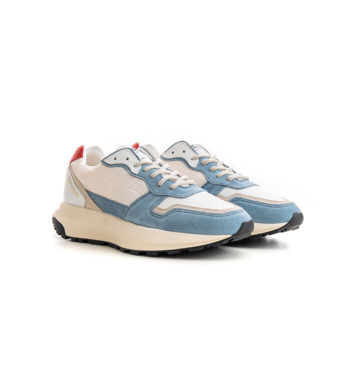 FIRE - Baskets basses chunky en cuir nubuck ciel