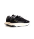 FIRE - Low top black chunky sneakers in nubuck leather