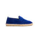 IBIZA - Espadrilles en veau velours bleu indigo