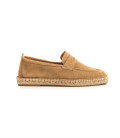 IBIZA - Espadrilles en veau velours taupe