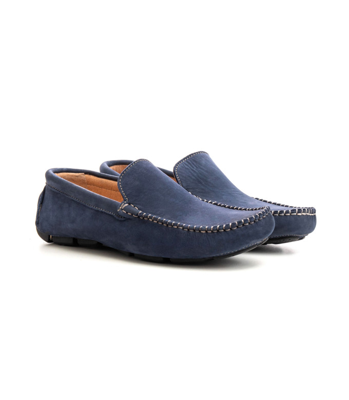 MONZA - Mocassin en nubuck, marine